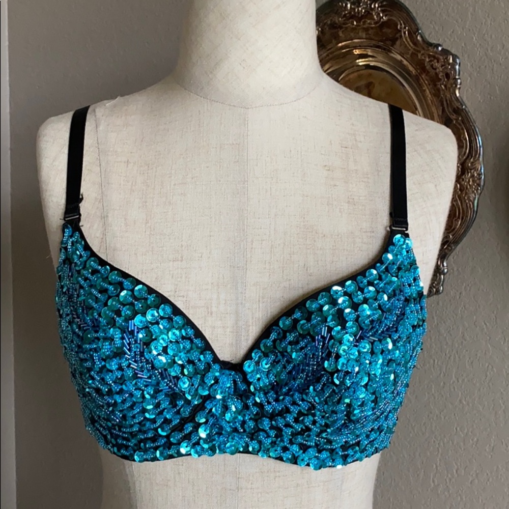 Sequined bra